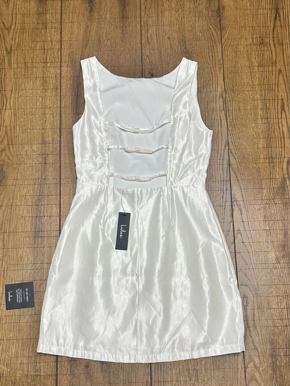 Lulu's White Sleeveless Backless Mini Dress NW5 Small - Picture 5 of 8